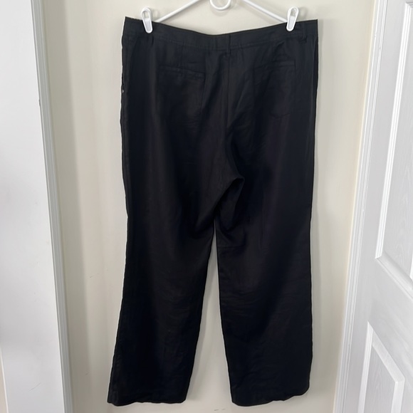 Olsen 100% linen Relaxed Fit Straight Wide Leg Linen Pant Size XL - Picture 3 of 6